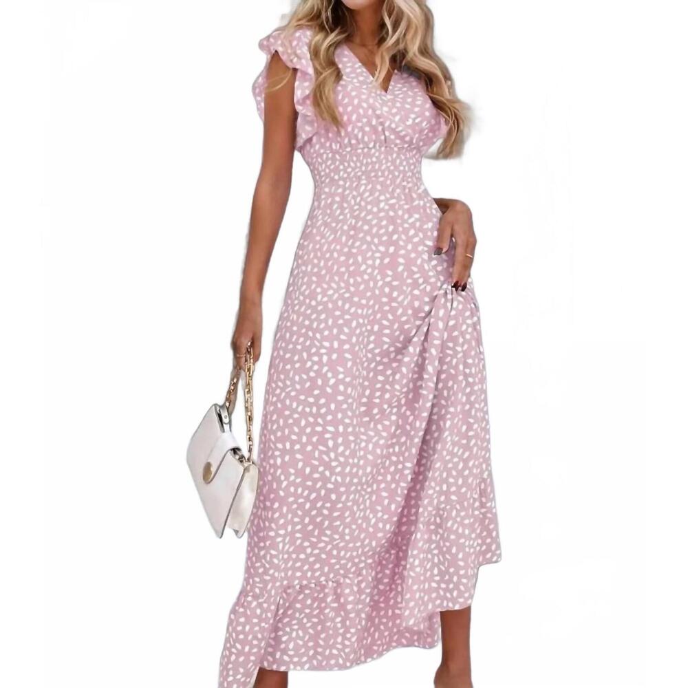 NEW ANNA-KACI pretty in spots dress in pink